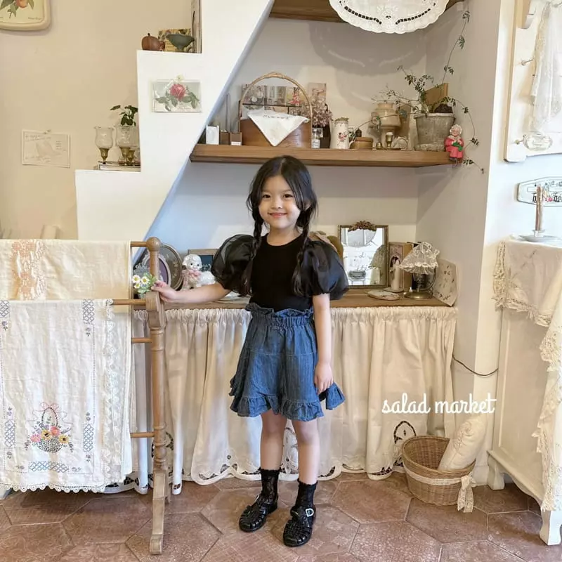 Salad Market - Korean Children Fashion - #minifashionista - Vanila Denim Skirt - 8