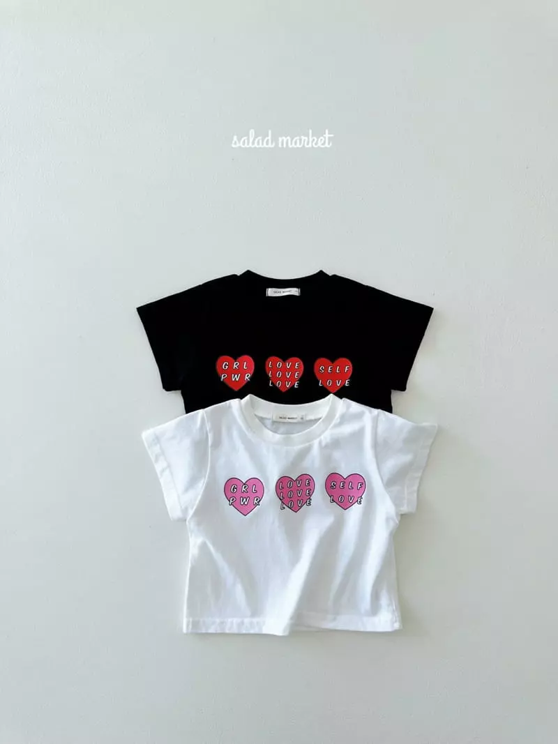 Salad Market - Korean Children Fashion - #minifashionista - Love Tee - 2