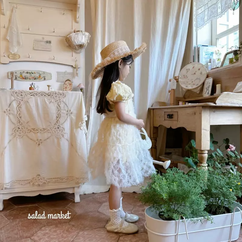 Salad Market - Korean Children Fashion - #prettylittlegirls - Pudding Layered One-piece - 7