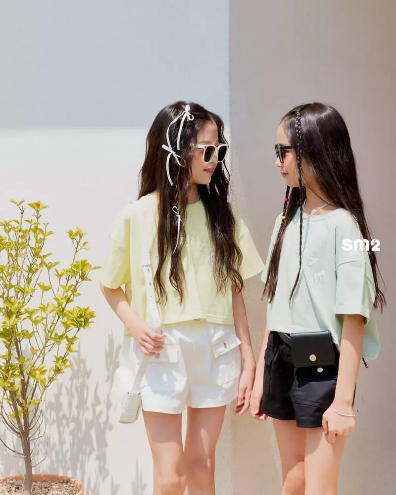 Sm2 - Korean Junior Fashion - #littlefashionista - Cream Crop Tee - 5