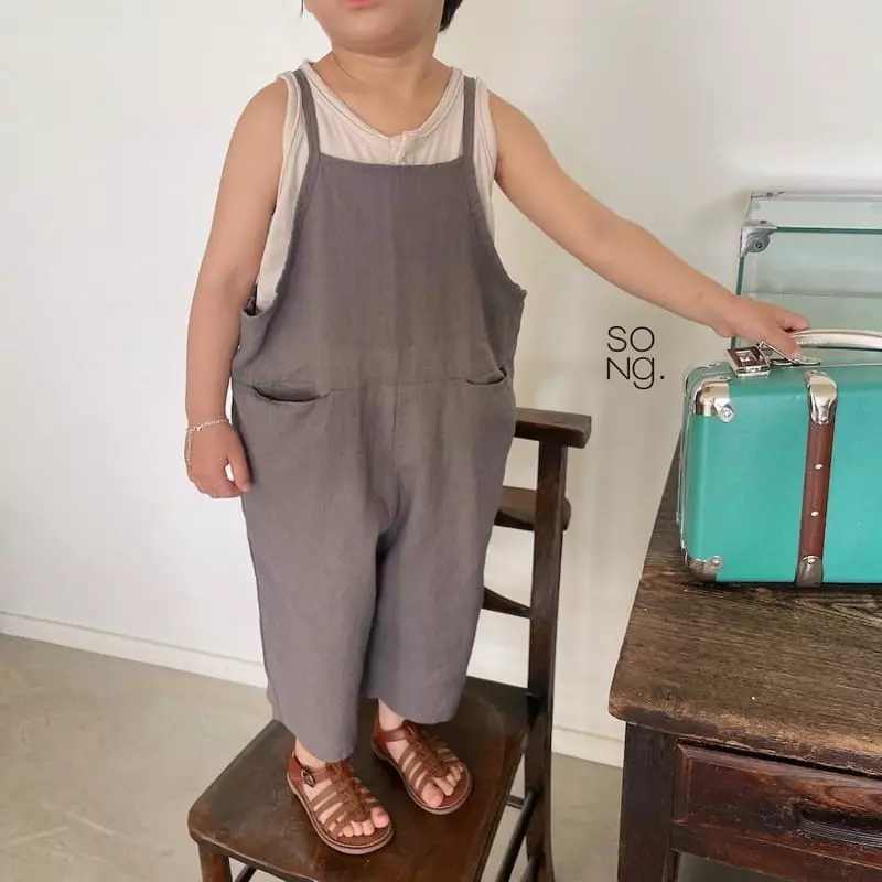 Song - Korean Children Fashion - #Kfashion4kids - Linen Overalls - 10