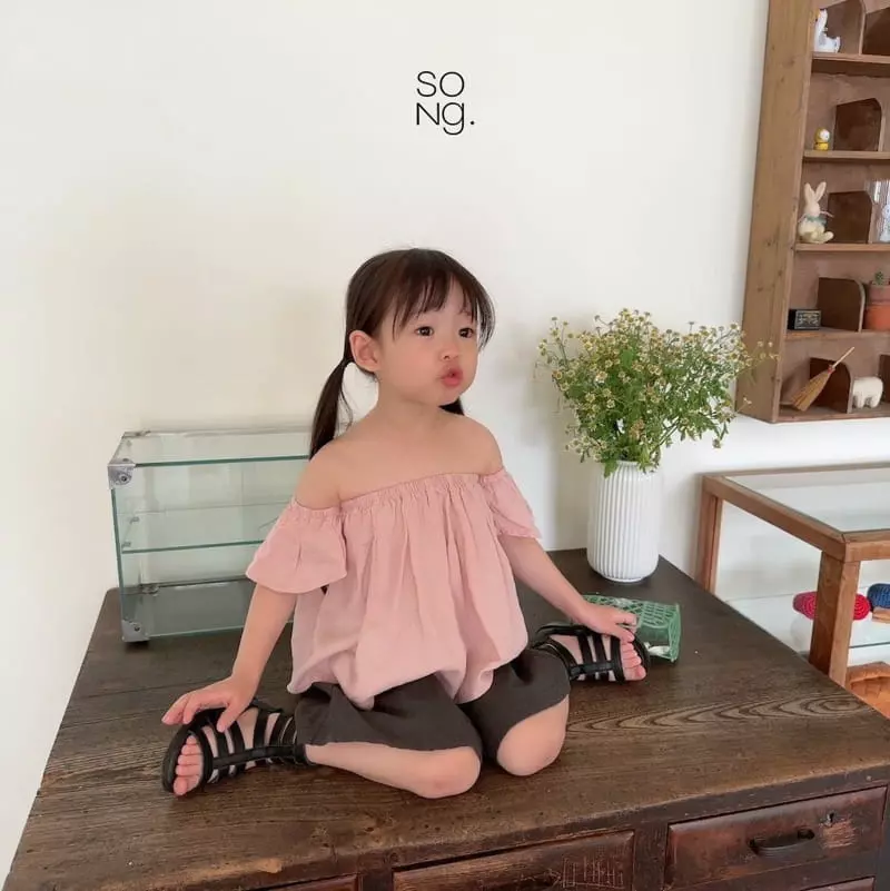 Song - Korean Children Fashion - #designkidswear - Off Shoulder Blouse - 9