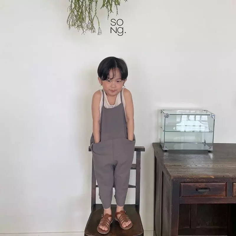 Song - Korean Children Fashion - #fashionkids - Linen Overalls - 6