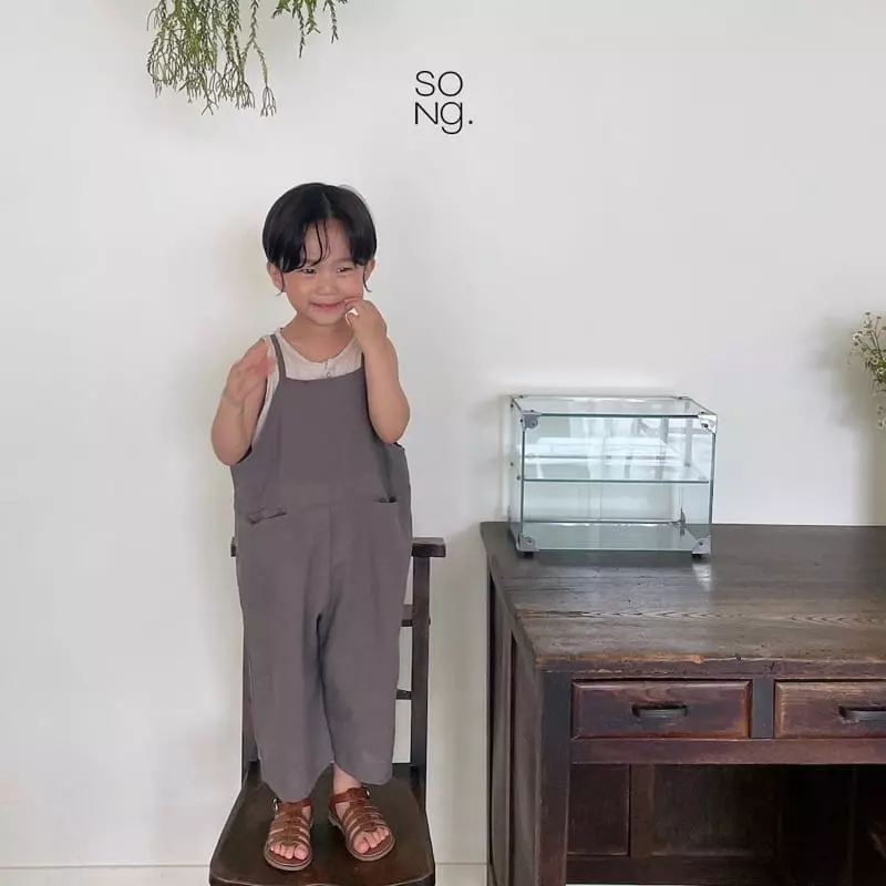 Song - Korean Children Fashion - #kidzfashiontrend - Linen Overalls - 9