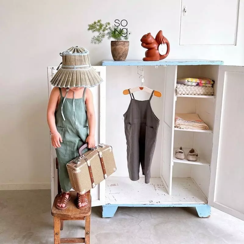 Song - Korean Children Fashion - #magicofchildhood - Linen Overalls - 12