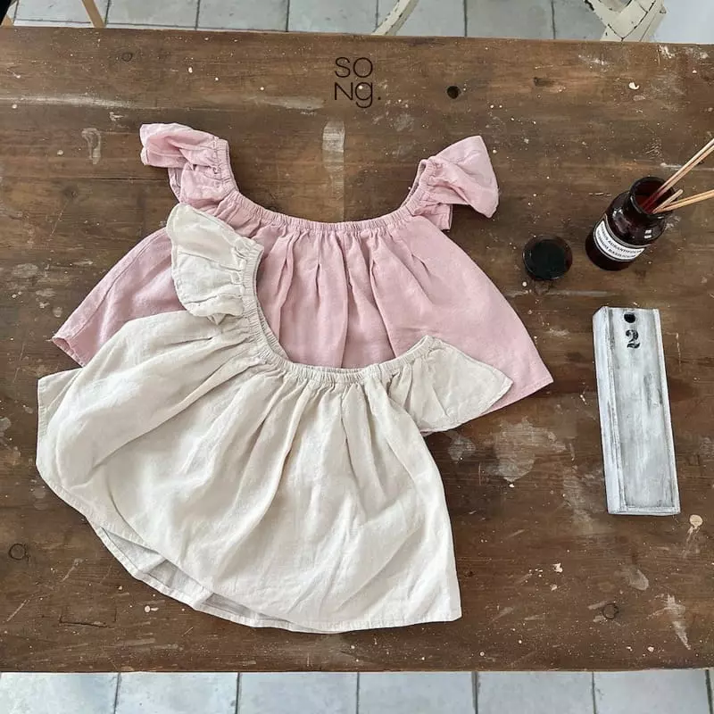Song - Korean Children Fashion - #prettylittlegirls - Off Shoulder Blouse - 5