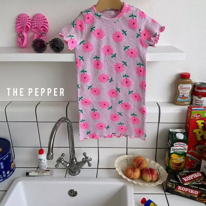 The Pepper - Korean Children Fashion - #Kfashion4kids - Flower Rib One-piece - 9