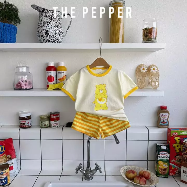 The Pepper - Korean Children Fashion - #childofig - Color Bear Color Top Bottom Set - 9