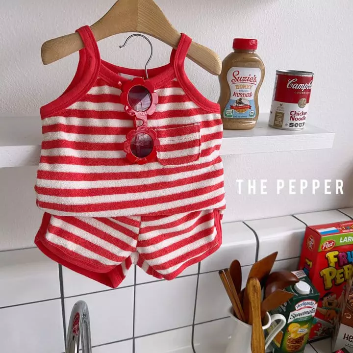 The Pepper - Korean Children Fashion - #childofig - Stripes Top Bottom Set - 11