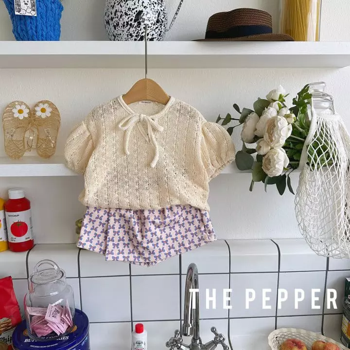 The Pepper - Korean Children Fashion - #discoveringself - Ribbon Puff Knit Tee with Mom - 7