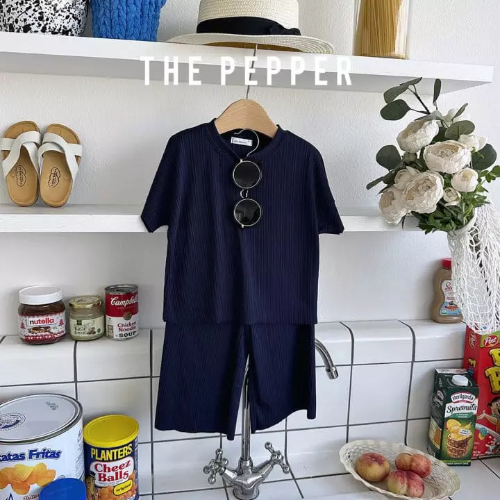 The Pepper - Korean Children Fashion - #fashionkids - Pleats Top Bottom Set - 10