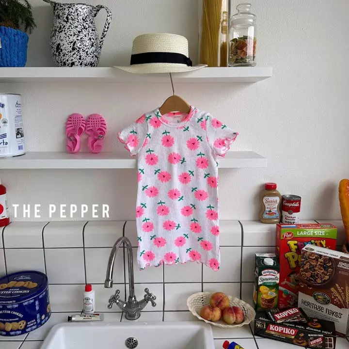 The Pepper - Korean Children Fashion - #littlefashionista - Flower Rib One-piece - 10