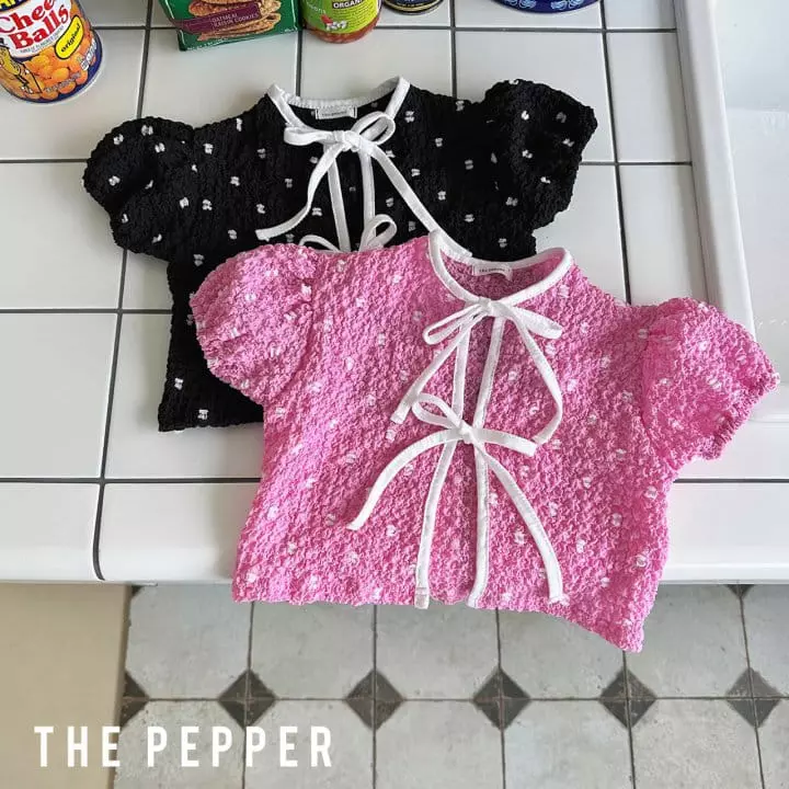 The Pepper - Korean Children Fashion - #littlefashionista - Dot Puff Blouse - 8