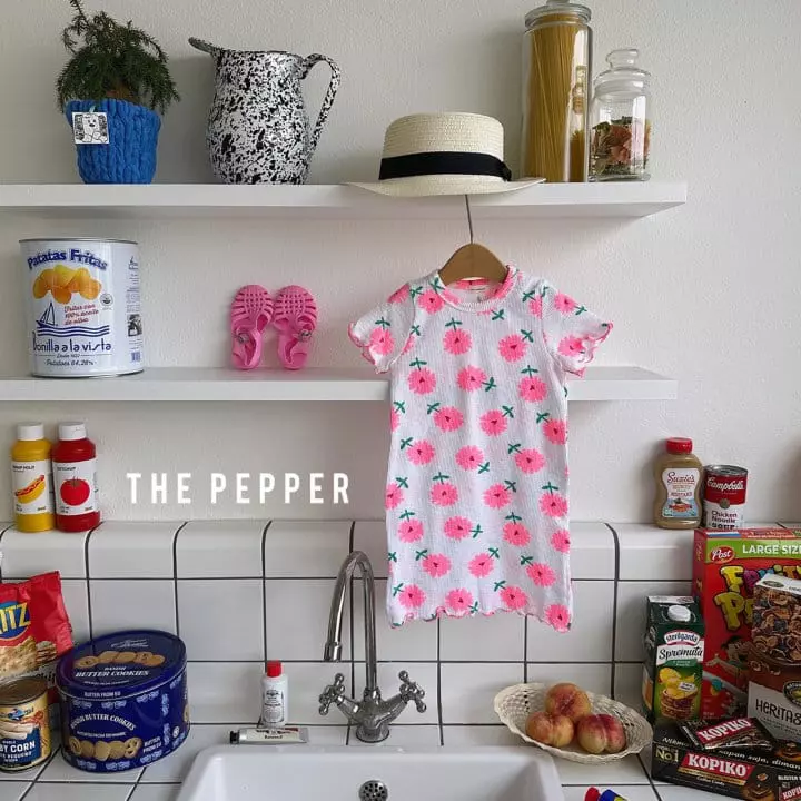 The Pepper - Korean Children Fashion - #magicofchildhood - Flower Rib One-piece - 11