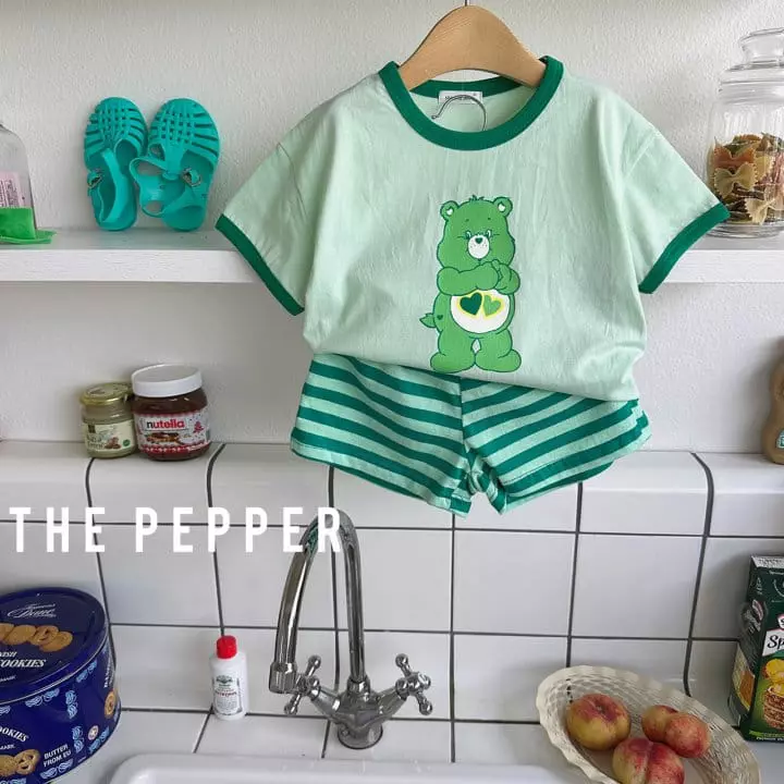 The Pepper - Korean Children Fashion - #magicofchildhood - Color Bear Color Top Bottom Set - 4