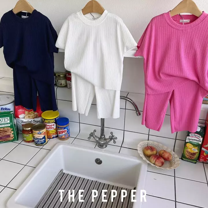 The Pepper - Korean Children Fashion - #minifashionista - Pleats Top Bottom Set