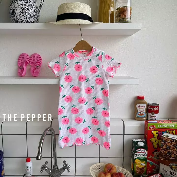 The Pepper - Korean Children Fashion - #minifashionista - Flower Rib One-piece - 12