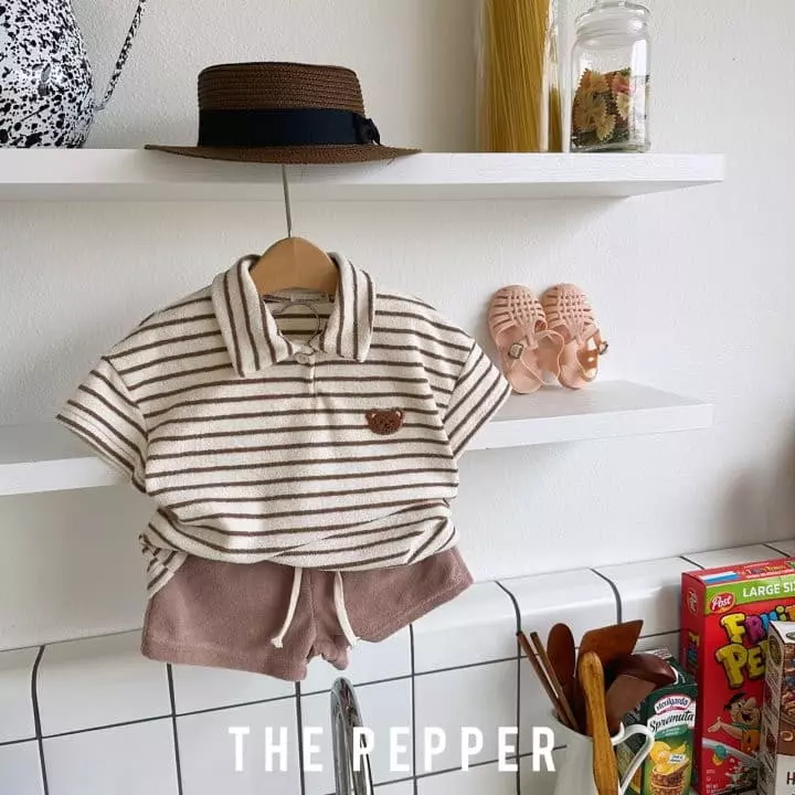 The Pepper - Korean Children Fashion - #minifashionista - Bear Top Bottom Set - 11
