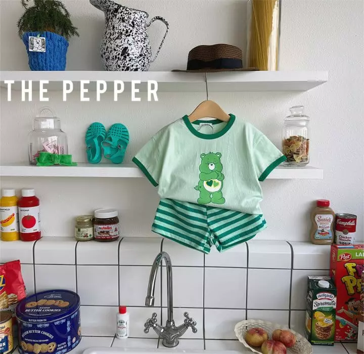 The Pepper - Korean Children Fashion - #prettylittlegirls - Color Bear Color Top Bottom Set - 5