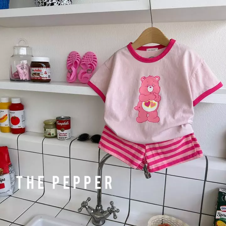 The Pepper - Korean Children Fashion - #stylishchildhood - Color Bear Color Top Bottom Set - 8