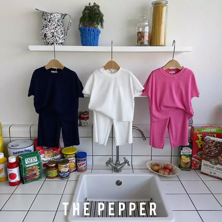 The Pepper - Korean Children Fashion - #todddlerfashion - Pleats Top Bottom Set - 4