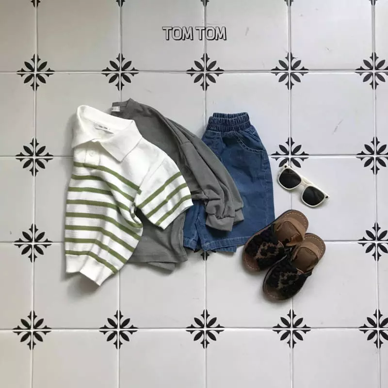 Tom Tom - Korean Children Fashion - #fashionkids - Saint Collar Knit Tee - 3