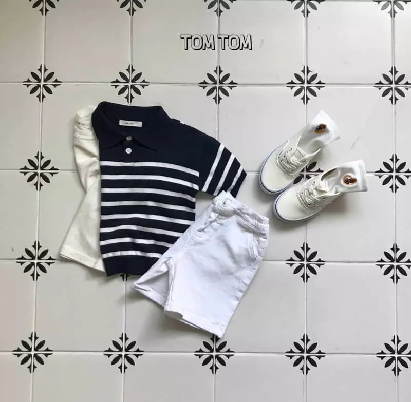Tom Tom - Korean Children Fashion - #fashionkids - Saint Collar Knit Tee - 4