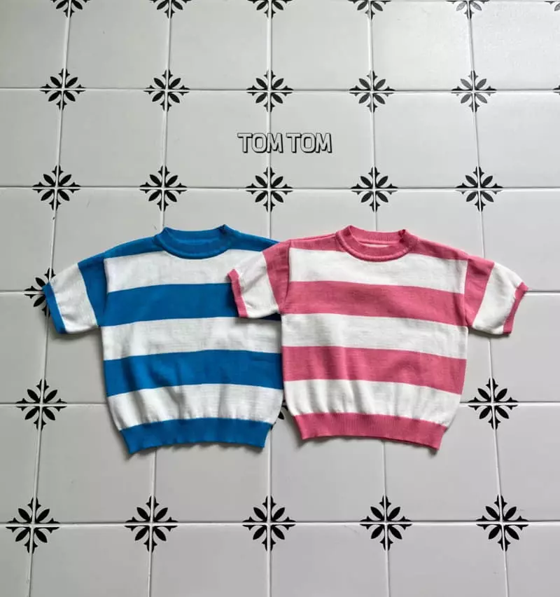 Tom Tom - Korean Children Fashion - #kidsshorts - Pastel Knit Tee - 4