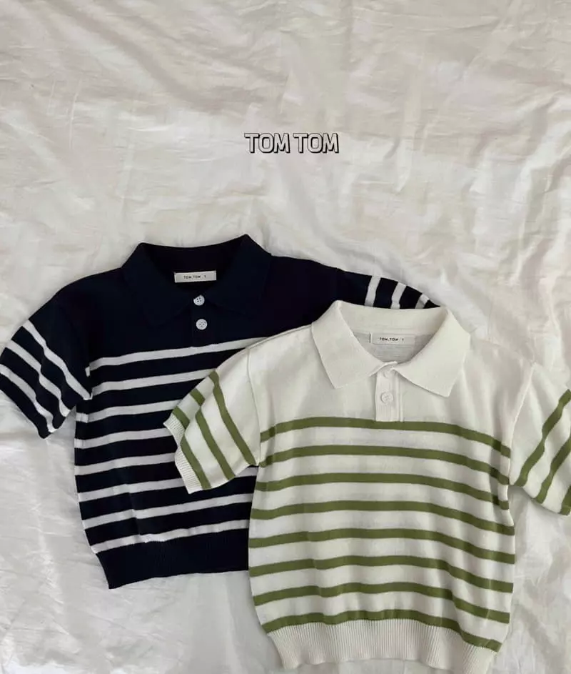 Tom Tom - Korean Children Fashion - #kidzfashiontrend - Saint Collar Knit Tee - 6