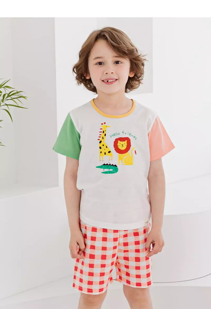 Ttasom - Korean Children Fashion - #kidzfashiontrend - Animal Friend Short Jacquard Easywear - 4
