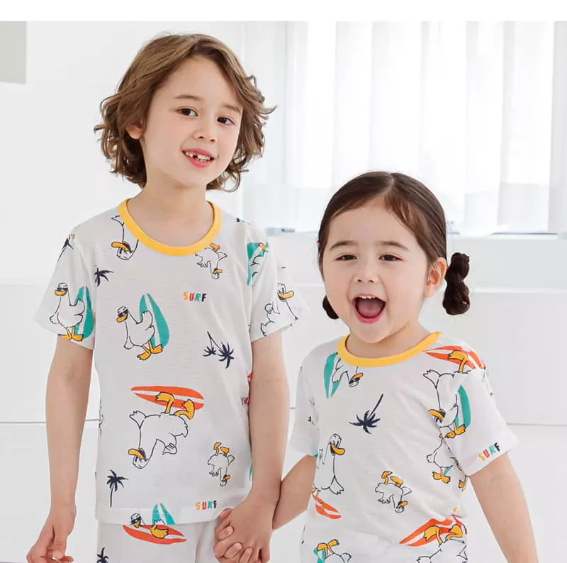 Ttasom - Korean Children Fashion - #discoveringself - Surfing Goose Short Air Silver Easywear - 5