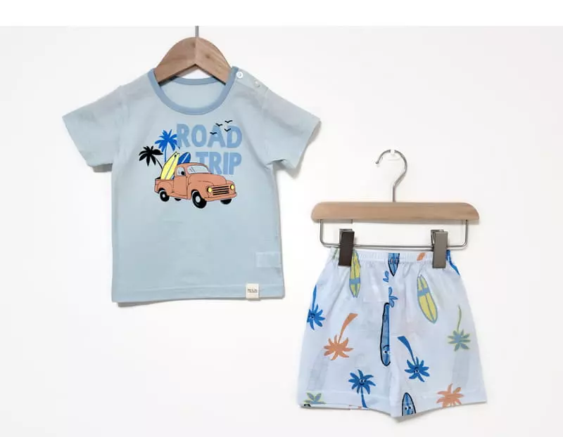 Ttasom - Korean Children Fashion - #fashionkids - Surfing Car Short Jacquard Easywear - 2