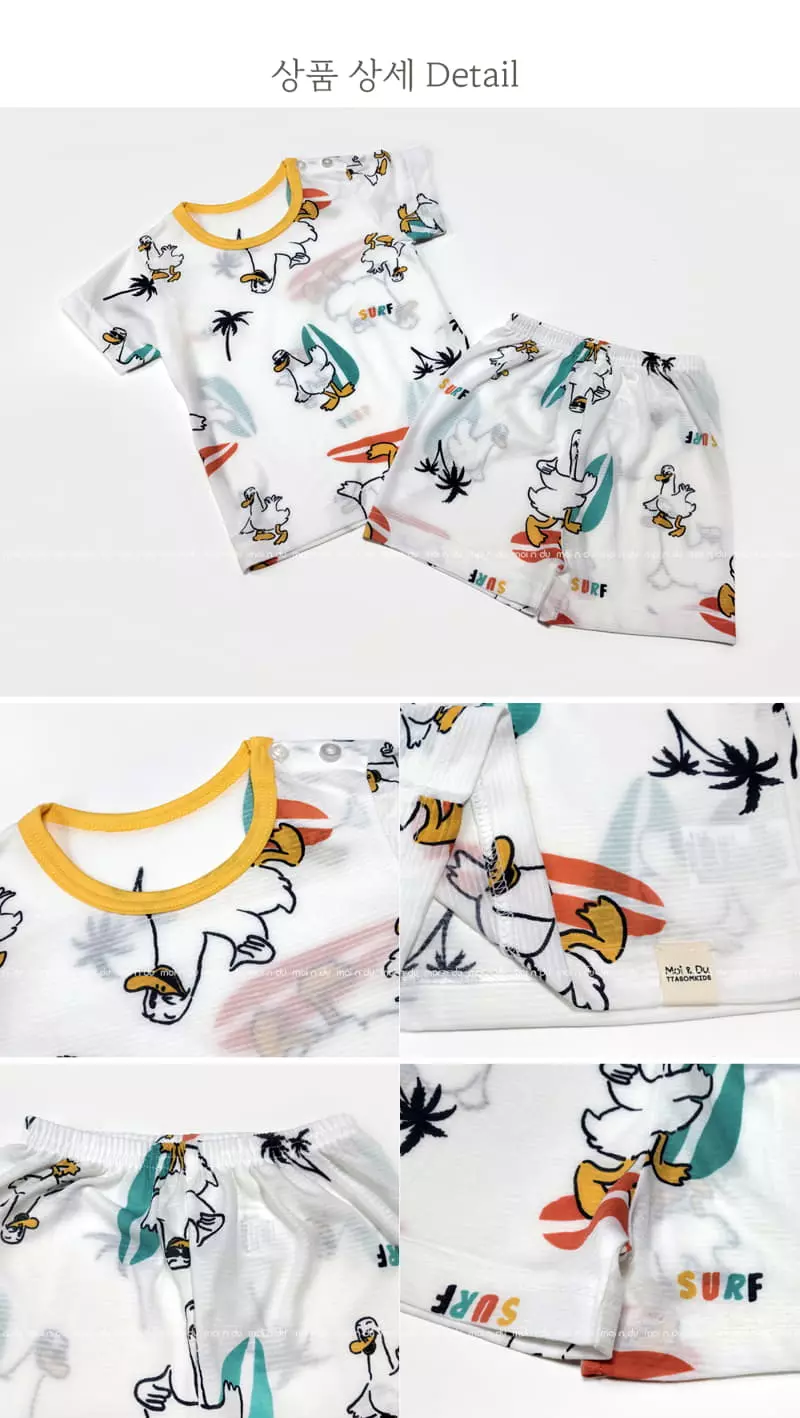 Ttasom - Korean Children Fashion - #kidsshorts - Surfing Goose Short Air Silver Easywear - 7