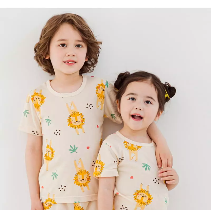 Ttasom - Korean Children Fashion - #kidsshorts - Jumping Lion Short Air Silver Easywear - 5