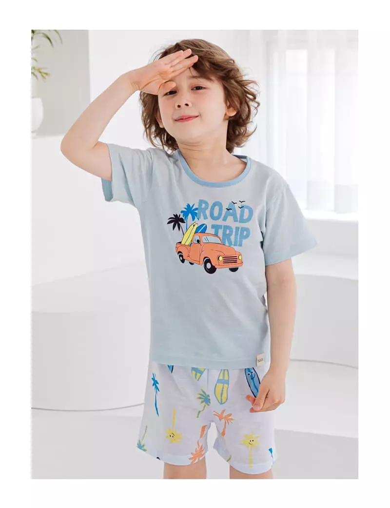 Ttasom - Korean Children Fashion - #kidsshorts - Surfing Car Short Jacquard Easywear - 3