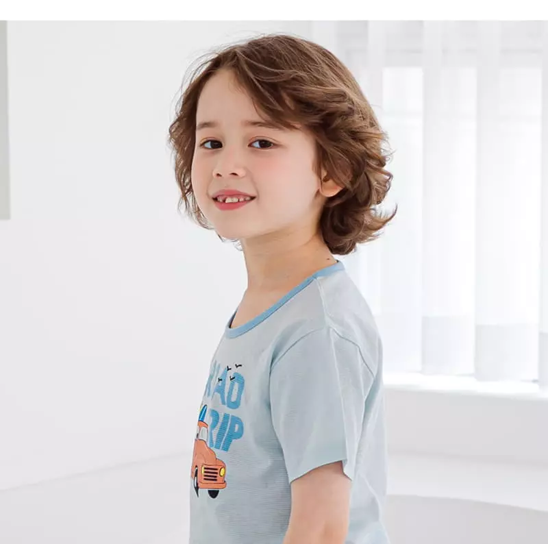 Ttasom - Korean Children Fashion - #kidzfashiontrend - Surfing Car Short Jacquard Easywear - 5