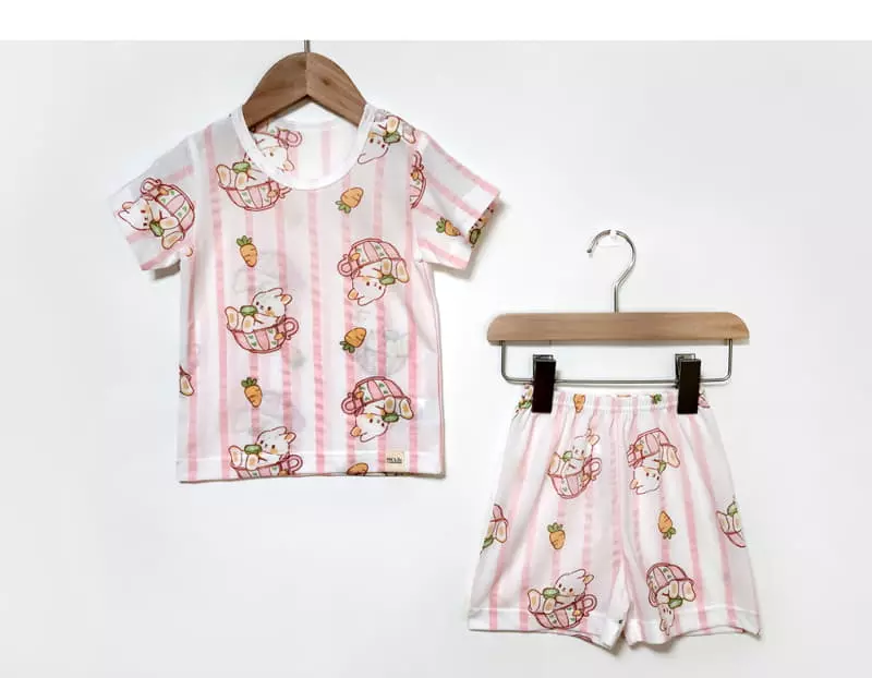 Ttasom - Korean Children Fashion - #stylishchildhood - Bunny Cup Short Air Silver Easywear - 2