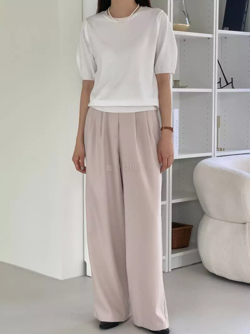 Twelve - Korean Women Fashion - #womensfashion - Daily Knit Tee - 4