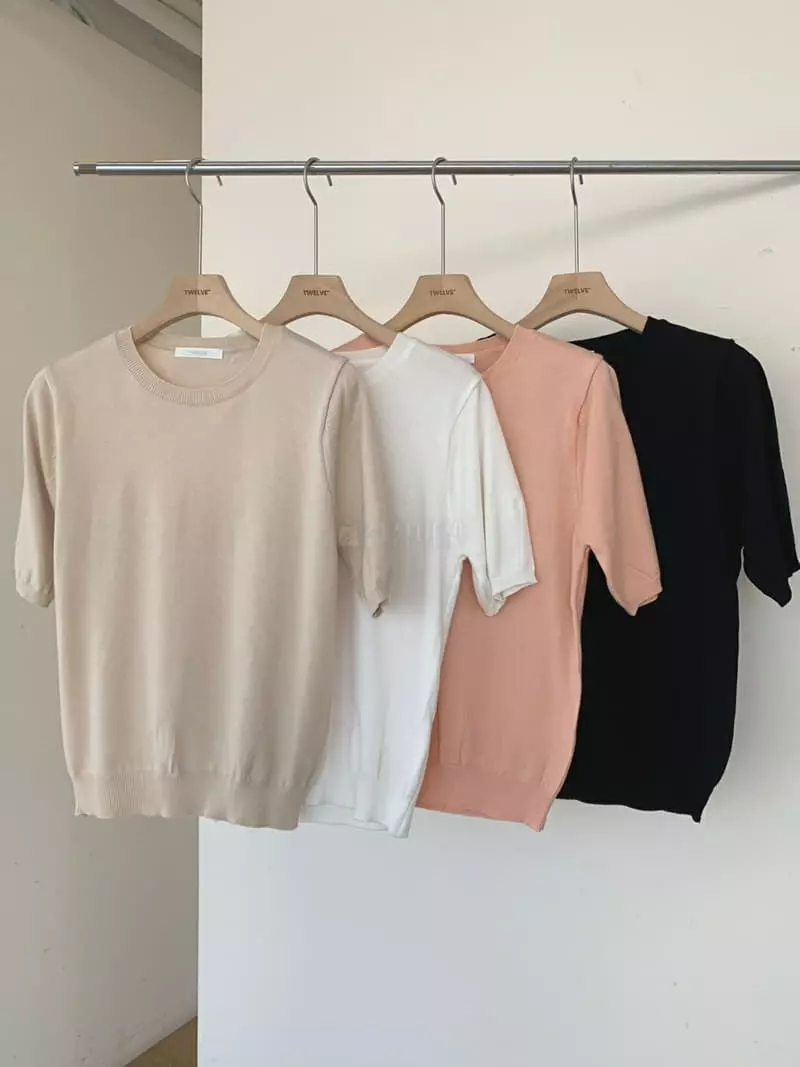 Twelve - Korean Women Fashion - #momslook - Daily Knit Tee - 6
