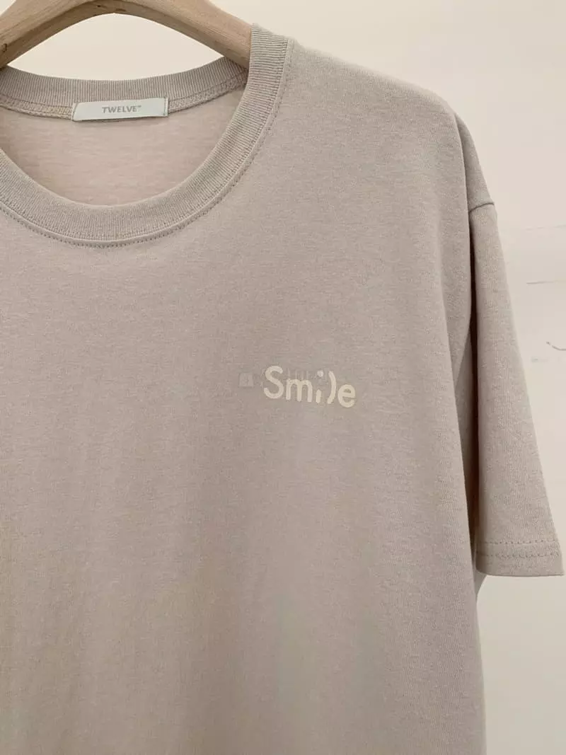 Twelve - Korean Women Fashion - #romanticstyle - Smile Tee - 2