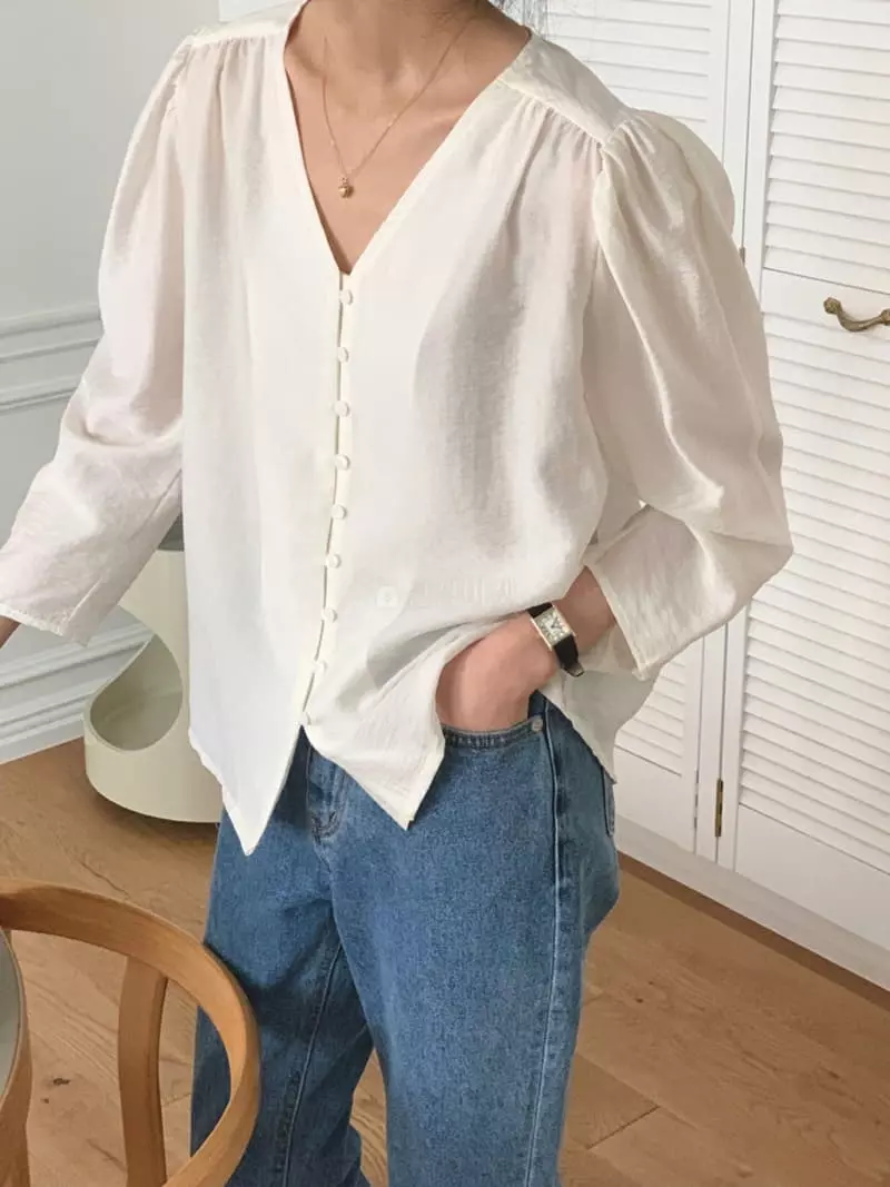 Twelve - Korean Women Fashion - #romanticstyle - Bella Blouse