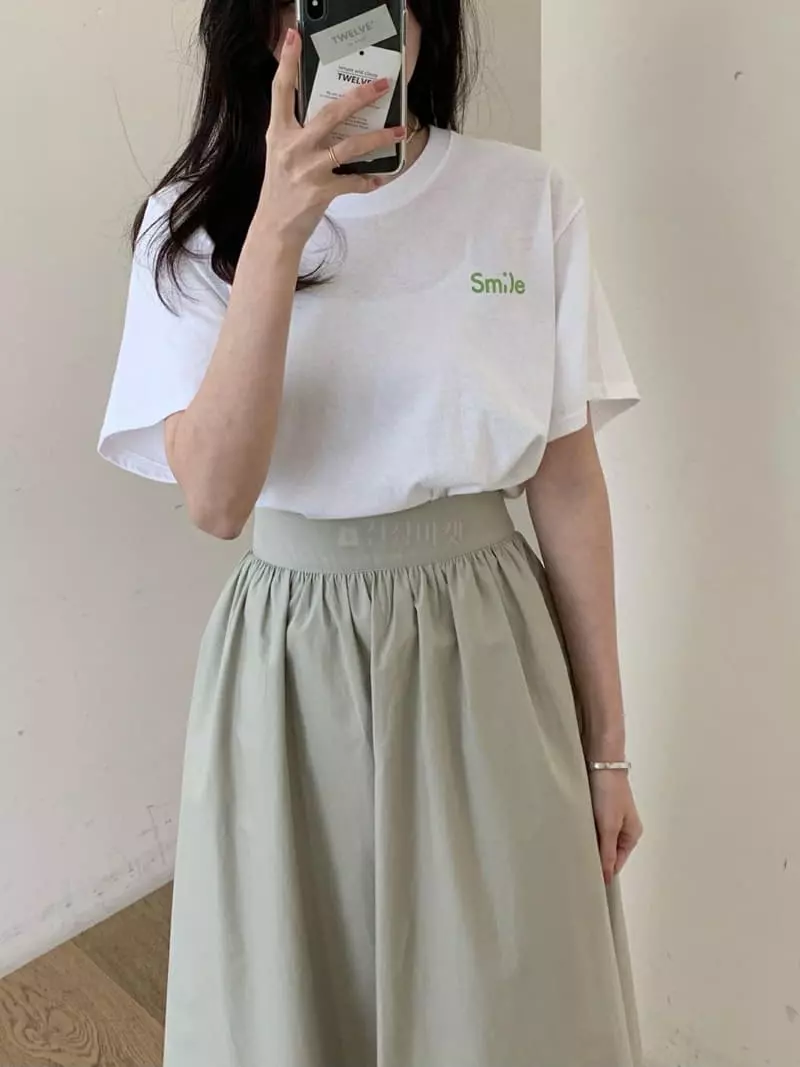 Twelve - Korean Women Fashion - #womensfashion - Smile Tee - 7