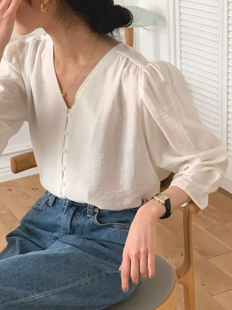 Twelve - Korean Women Fashion - #womensfashion - Bella Blouse - 6