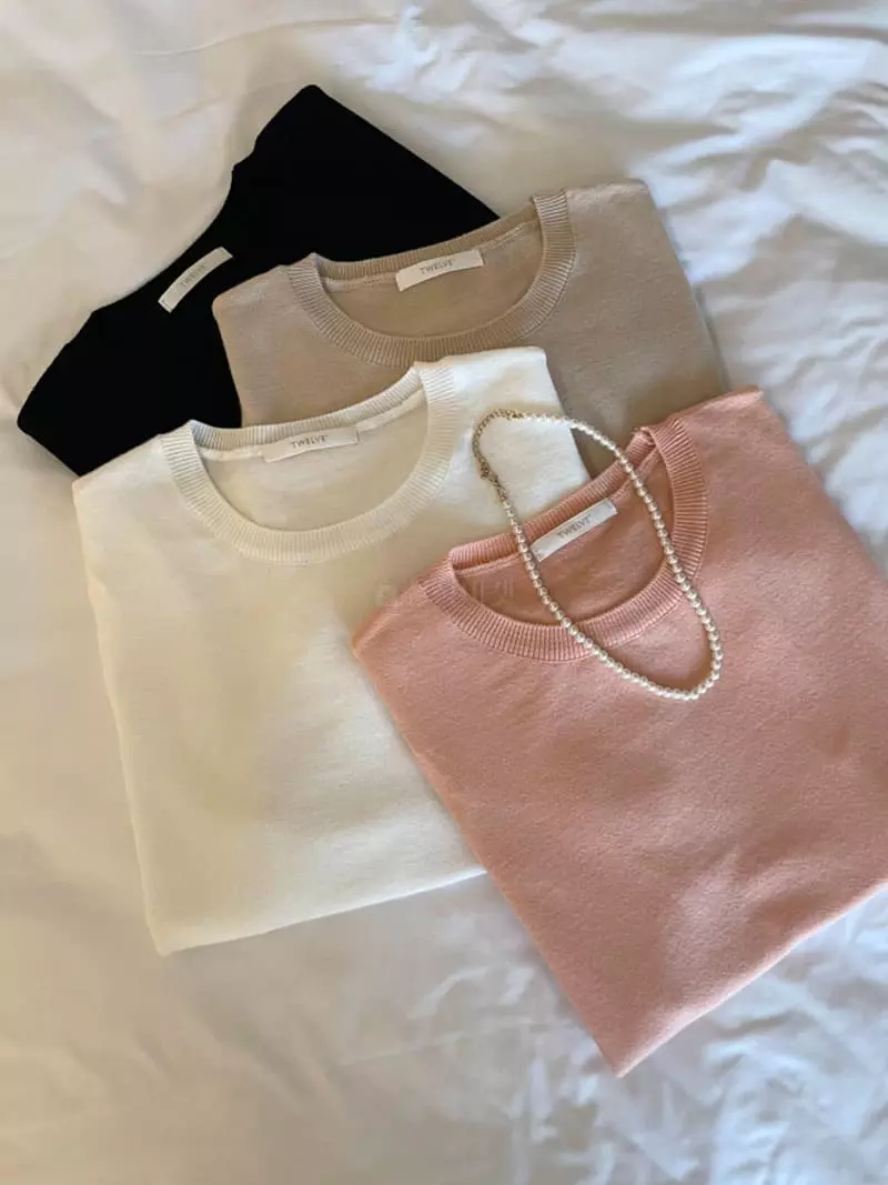 Twelve - Korean Women Fashion - #womensfashion - Daily Knit Tee - 7