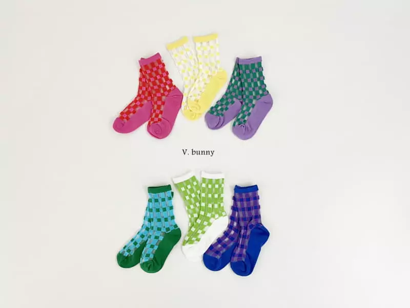 V Bunny - Korean Children Fashion - #Kfashion4kids - Square Socks Set - 10