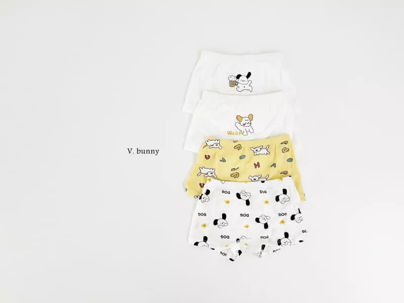 V Bunny - Korean Children Fashion - #Kfashion4kids - White Underwear Set Boy - 8