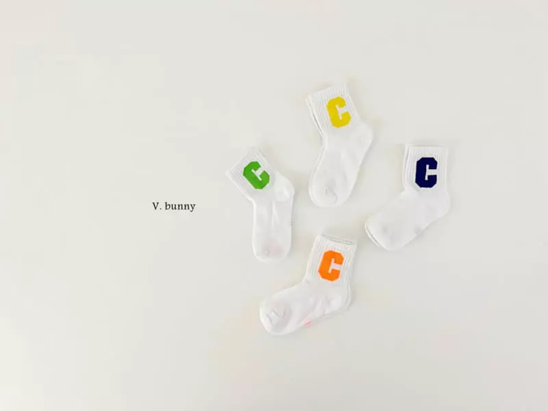 V Bunny - Korean Children Fashion - #childofig - CC Socks Set - 6
