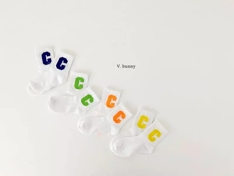 V Bunny - Korean Children Fashion - #childofig - CC Socks Set - 7