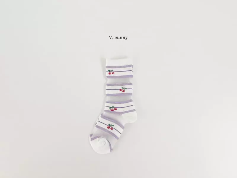V Bunny - Korean Children Fashion - #childrensboutique - Embossing Socks Set - 8
