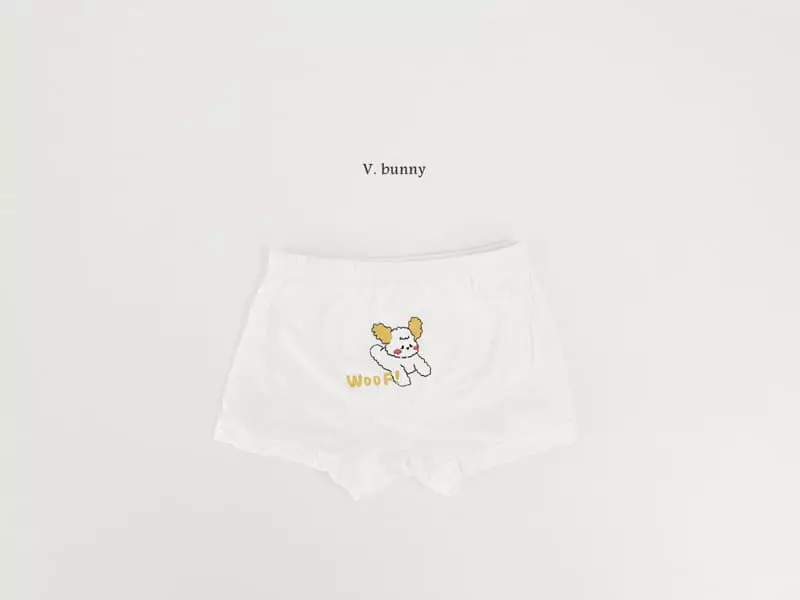 V Bunny - Korean Children Fashion - #discoveringself - White Underwear Set Boy - 4